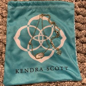 Kendra Scott Elisa Gold Pendant Necklace- White